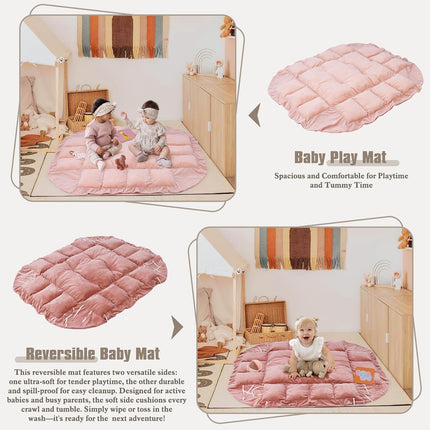 5-in-1 Plush Baby Play Gym, Pink