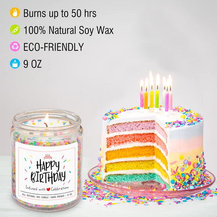 Vanilla Cream Scented Birthday Candle for Women