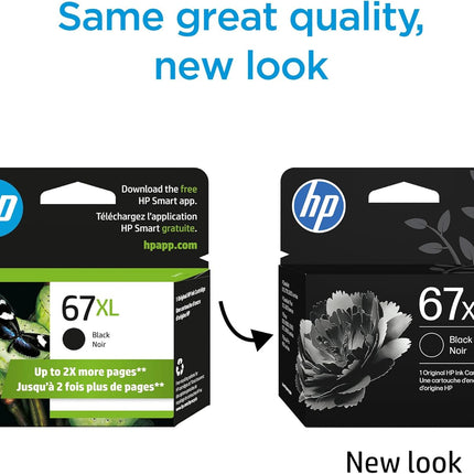 67XL Black High-Yield Ink Cartridge for 1255, 2700, 4100, 6000 & 6400 Series Printers