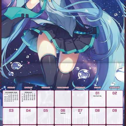 SourceToHome FuenteACasa 2027 Hatsune Miku Wall Calendar — Home & Lifestyle