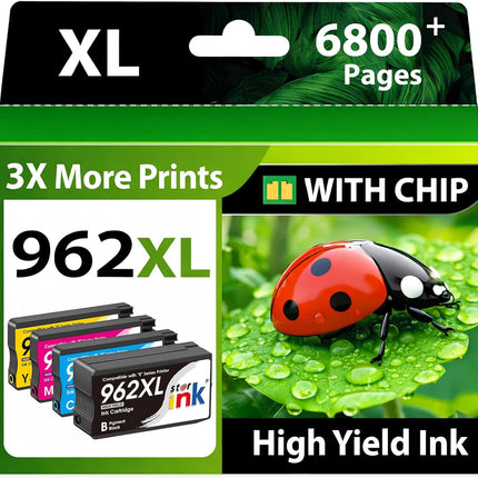 962XL Compatible Ink Cartridge Combo Pack, BK/C/M/Y, 4 Pack