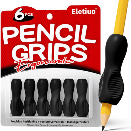 SourceToHome FuenteACasa 6 Pack Ergonomic Pencil Grips,Triangular Design with Finger Grooves — Home & Lifestyle