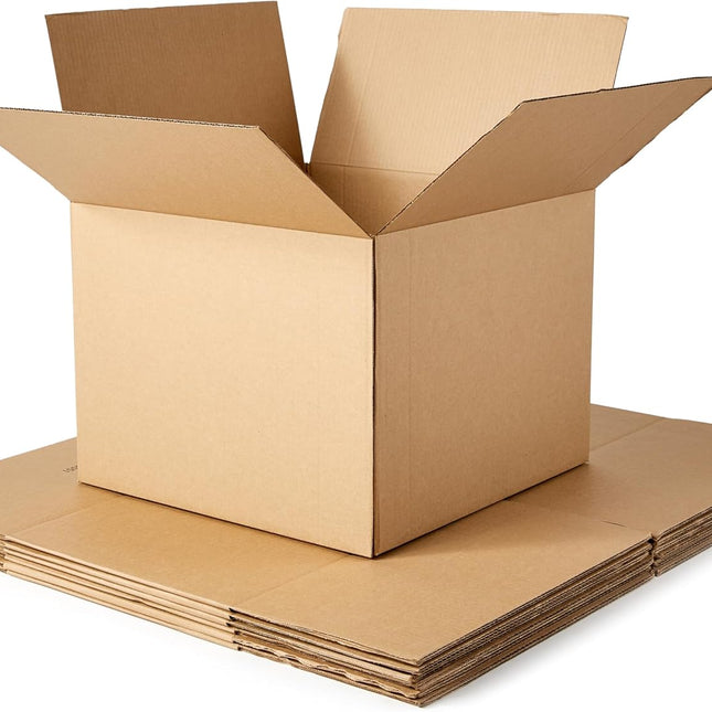Large Brown Cardboard Moving Boxes, 20" x 20" x 15", 6-Pack