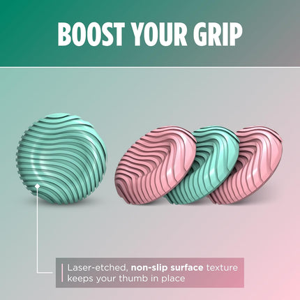 No-Slip Thumb Grips - Strawberry Sage Edition, 4-Pack, Pink/Green
