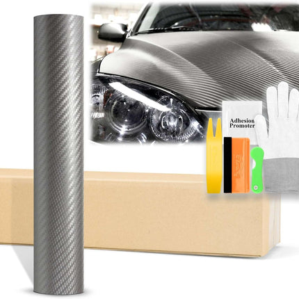 DriveForge ForjaRuta 36"x60" (3FTx5FT) Gray 3D Carbon Fiber Textured Matte Flat Vinyl — Auto & Moto