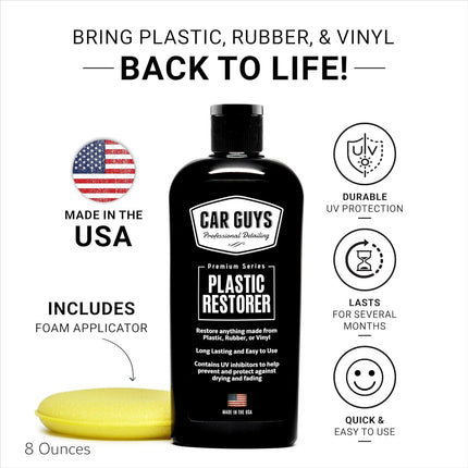 Plastic, Rubber, and Vinyl Restorer Kit with Foam Applicator