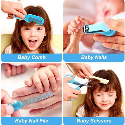 LittleNest NidoPequeño Baby Grooming Kit, Infant Safety Care Set with Hair Brush Comb Nail Clipper — Baby & Toddler