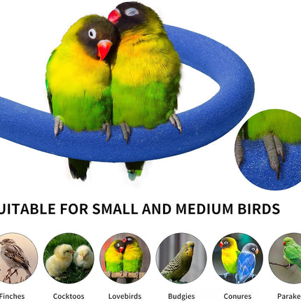 Blue U Shape Bird Perch Stand Toy Platform