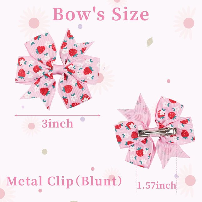 40-Piece 3 Inch Grosgrain Ribbon Pinwheel Hair Bow Alligator Clips