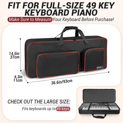 49-Key Keyboard Case with Padded Gig Bag Design