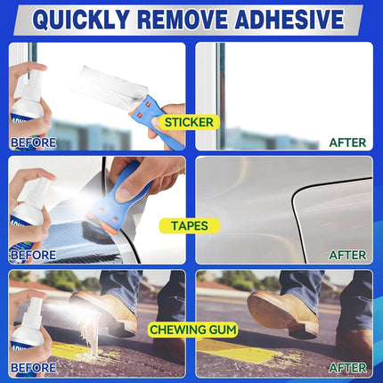 HomeChef ChefDelHogar Adhesive Remover, Powerful Sticker Remover Spray with Scraper — Kitchen & Home