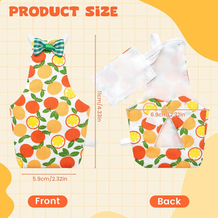 4-Piece Reusable Bird Diaper Set with Adjustable Straps
