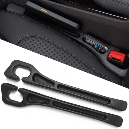 Car Seat Gap Filler Organizer Set of 2 - Black Universal Seat Gap Storage Pockets
