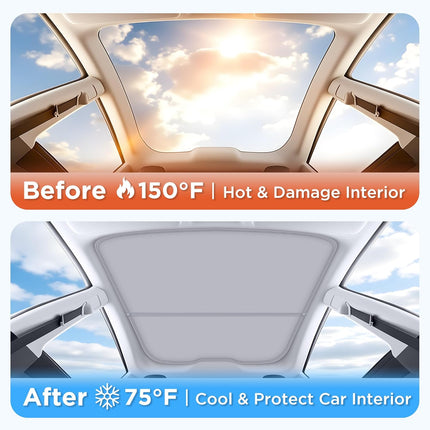 2025-2026 New Model Y Juniper Beige Glass Roof Sunshade