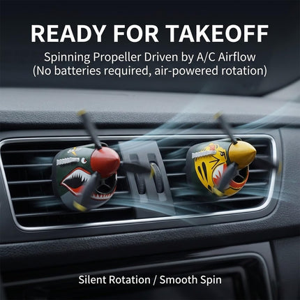 P-40 Warhawk Car Air Freshener with Spinning Propeller — Auto & Moto