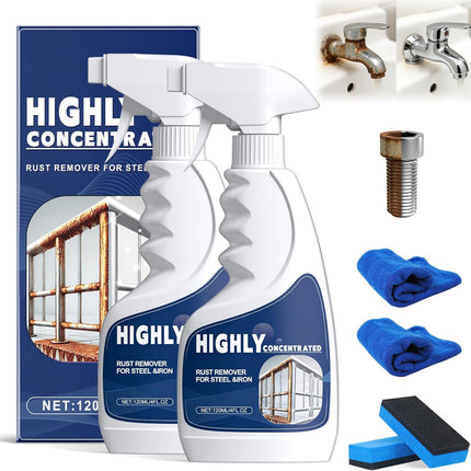 2-Piece Heavy Duty Rust Removal Spray for Metal