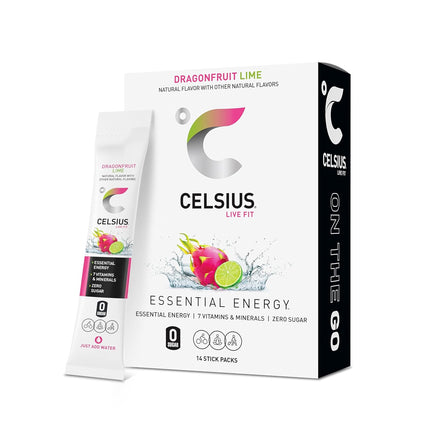 Dragonfruit Lime Essential Energy Powder Sticks, 2.8 Oz