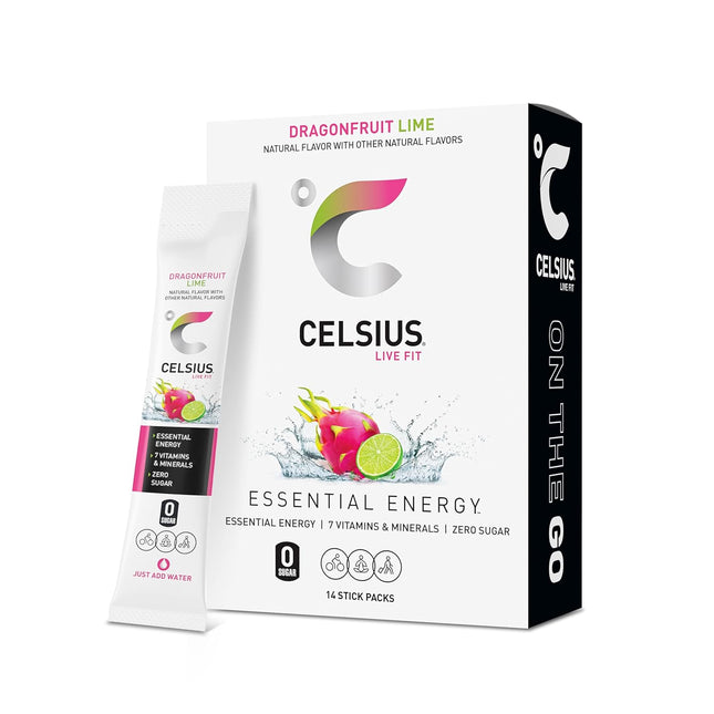 Dragonfruit Lime Essential Energy Powder Sticks, 2.8 Oz