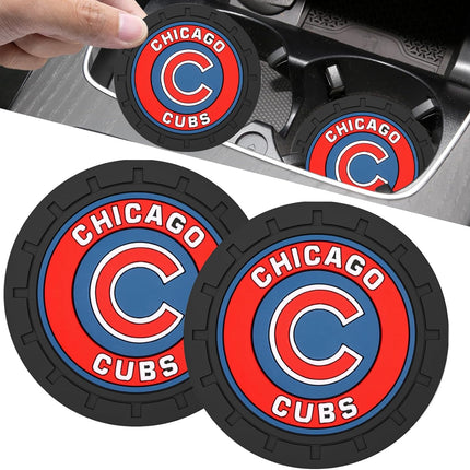 2-Pack Recessed Silicone Car Cup Holder Coasters, 2.75 in