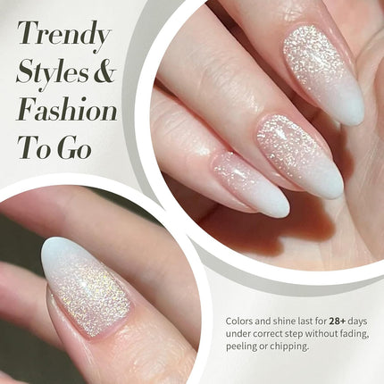 Milky White Cat Eye Magnetic Gel Nail Polish, 15ML