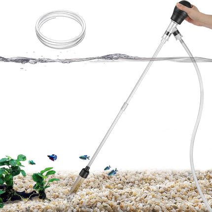 Small Aquarium Gravel Cleaner with 6 ft Hose for 3-8 Gallon Tanks