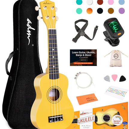 Beginner Hawaiian Wood Ukulele Starter Kit with Lessons