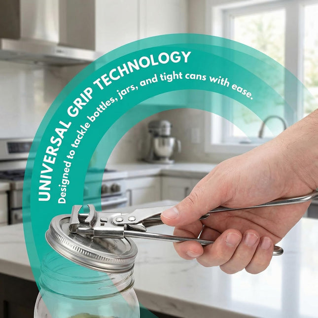 4-in-1 jar opener ergonomic grip tool for seniors with limited hand strength