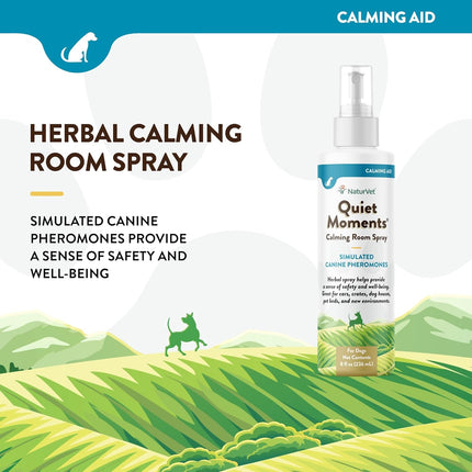 PawHaven RefugioPata NaturVet Quiet Moments Herbal Calming Room Spray Dog Supplement — Pet Supplies