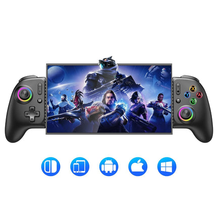 Handheld Gaming Controller with Hall Effect Joysticks & Triggers