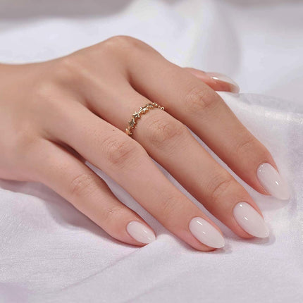 White Short Almond Soft Gel Press-On Nails