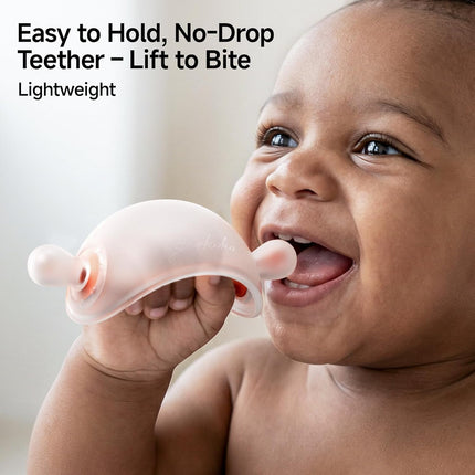 No-Drop Silicone Baby Teether for 3-6 Months