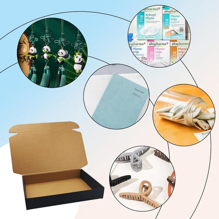 12x9x2 Black Shipping Boxes Set of 24