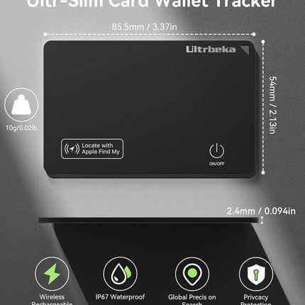 NexWave OndaNex Ultrbeka Ultra-Thin Wallet Tracker Card, Rechargeable 0.094in IP68 — Smart Tech