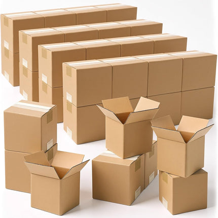 40 Pack Small Brown Corrugated Cardboard Shipping Boxes