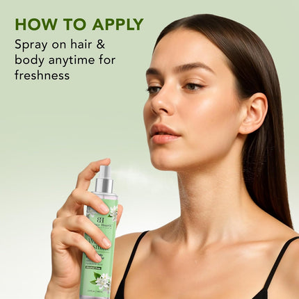 Jasmine Hair Perfume & Body Mist, Alcohol-Free Everyday Fresh Fragrance Spray, 3.4 fl oz