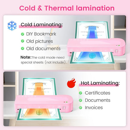9-Inch A4 Hot and Cold Laminator with Trimmer and 20 Sheets