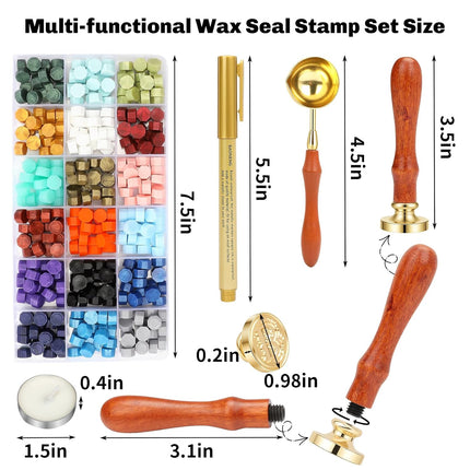 A Letter Wax Seal Stamp Kit with 360 Wax Beads