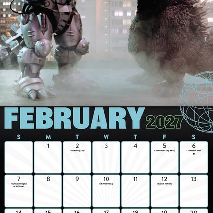 SourceToHome FuenteACasa 2027 Godzilla - Classic Wall Calendar — Home & Lifestyle