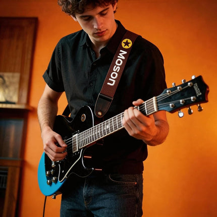 SourceToHome FuenteACasa Guitar Strap, Personalized Embroidered Guitar Strap — Home & Lifestyle