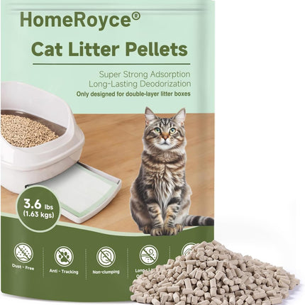 PawHaven RefugioPata Cat Litter Pellets Exclusively for Double Layer Cat Litter Box — Pet Supplies