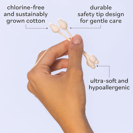 LittleNest NidoPequeño Sky Organics - Organic Baby Cotton Swabs — Baby & Toddler
