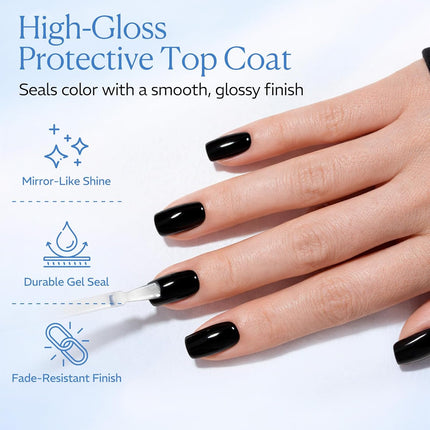18ml No Wipe High Gloss Clear Gel Top Coat