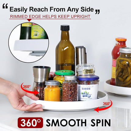Lazy Susan organizer in refrigerator fridge