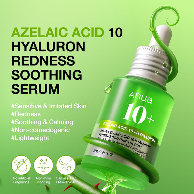 Azelaic Acid 10 Hyaluronic Redness Soothing Facial Serum