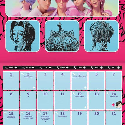 2026 Kpop Demon Hunters Wall Calendar