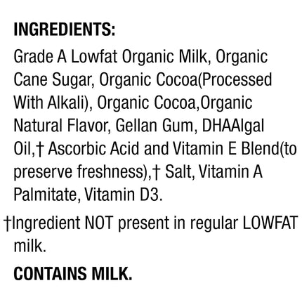 Shelf-Stable 1% Lowfat DHA Chocolate Milk Boxes