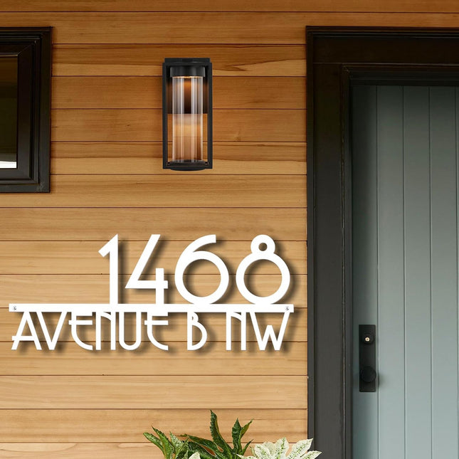 Metal Modern House Numbers for Outside Address Signs