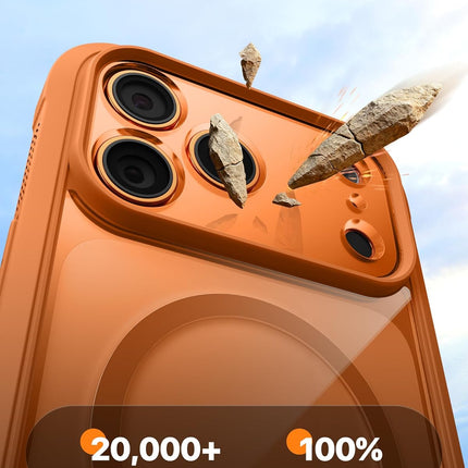 Magnetic iPhone 17 Pro Max Full Body Case with Screen Protector, Orange