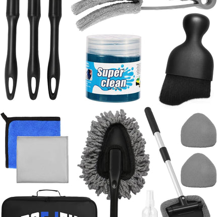 15-Piece Car Interior & Glass Cleaning Kit