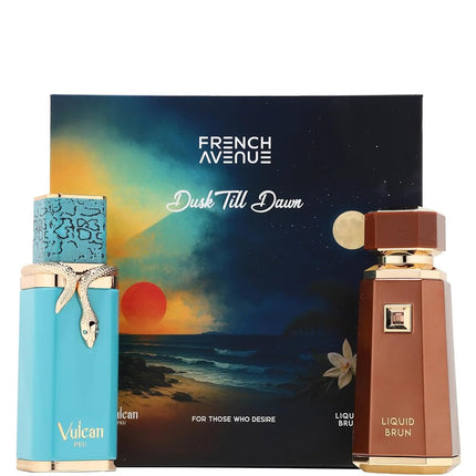 GlowEssence EsenciaLuz French Avenue Dusk Till Dawn Gift Set, Vulcan Feu and Liquid Brun Eau de — Beauty & Self-Care